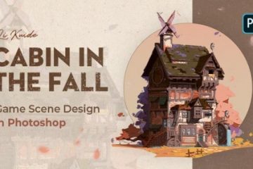 Game Scene Design in Photoshop: Cabin in the Fall